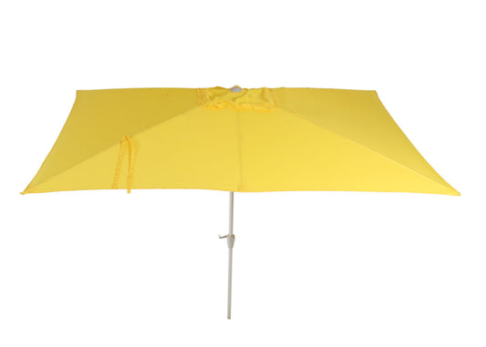 Cosmo Casa - Parasol - Tuinparasol - 2x3m rechthoekig kantelbaar - Polyester aluminium - 4,5kg - UV-bescherming 50+ - Geel