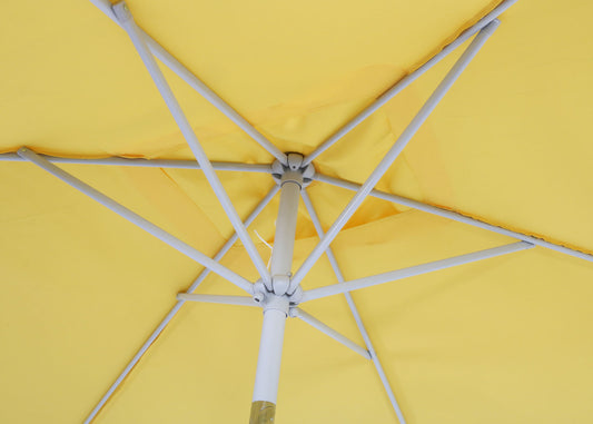 Cosmo Casa - Parasol - Tuinparasol - 2x3m rechthoekig kantelbaar - Polyester aluminium - 4,5kg - UV-bescherming 50+ - Geel
