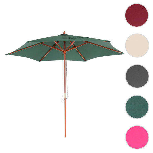Cosmo Casa - Florida parasol - Tuinparasol marktparasol - 3m - Polyester hout - Olijfgroen