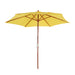 Cosmo Casa - Florida parasol - Tuinparasol marktparasol - 3m - Polyester hout - Geel