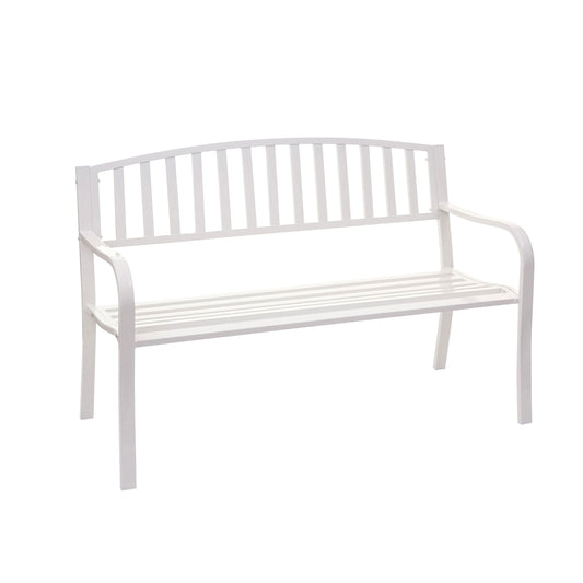 Cosmo Casa - Tuinbank - Parkbank - Gepoedercoat Staal - Wit