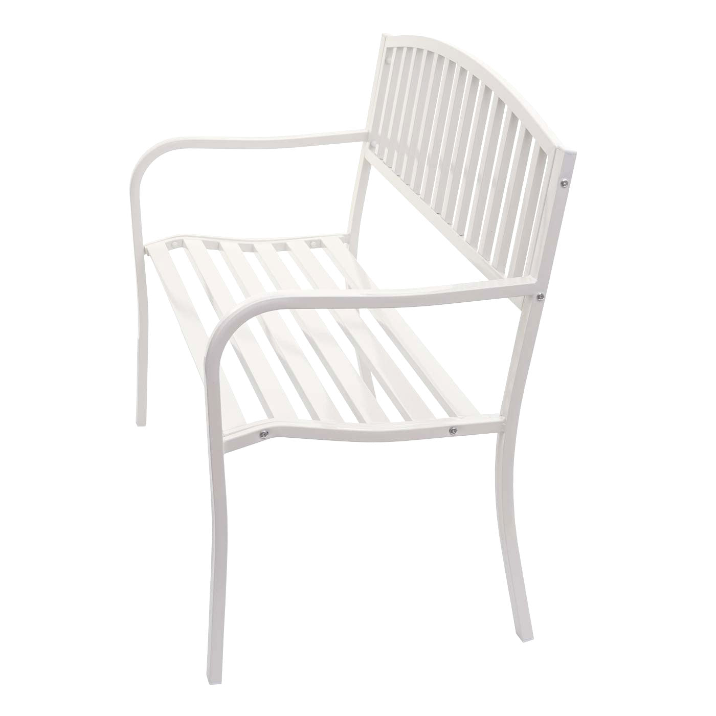 Cosmo Casa - Tuinbank - Parkbank - Gepoedercoat Staal - Wit