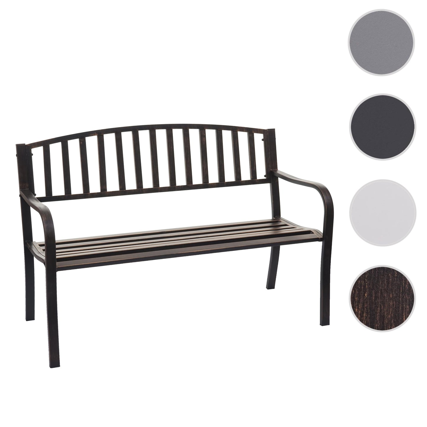 Cosmo Casa - Tuinbank - Parkbank - Gepoedercoat Staal - Vintage Brons