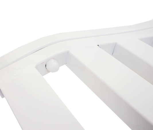 Cosmo Casa - Tuinbank - Parkbank - 2-zits - Gepoedercoat Staal - Wit