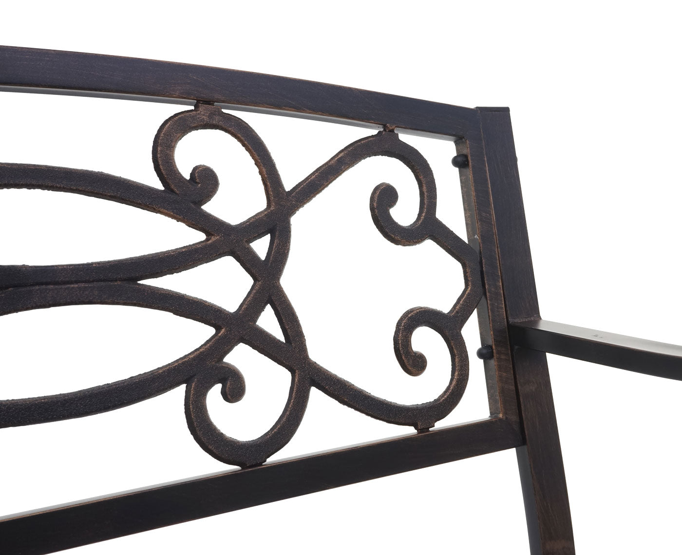 Cosmo Casa - Tuinbank - Parkbank - 2-zits - Gepoedercoat Staal - Vintage Brons