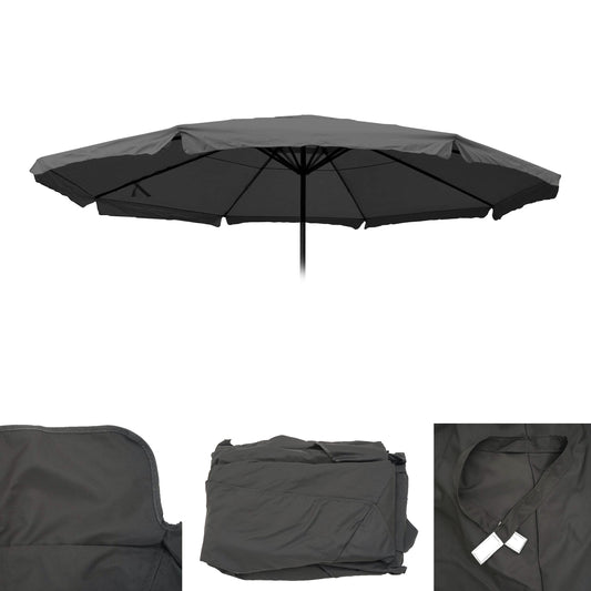 Cosmo Casa - Vervanghoes voor Parasol Meran Pro - Met Volant - 5m - Polyester - Antraciet