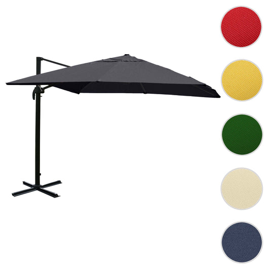 Cosmo Casa - Horeca Zweefparasol - Kantelbare Parasol 3×4 m / 5 m - Polyester & Aluminium - Antraciet - Zonder Voet