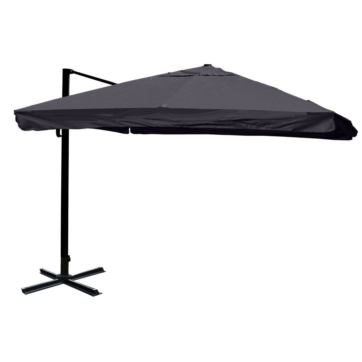 Cosmo Casa - Horeca Zweefparasol - Parasol met Klep - Polyester & Aluminium - Antraciet - 3×4 m/5 m - Zonder Voet