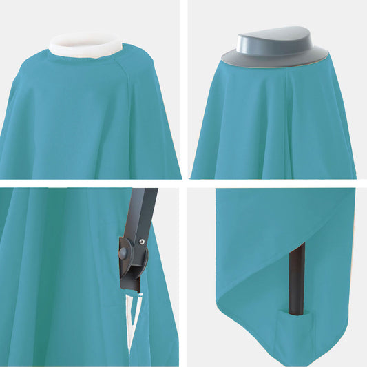 Cosmo Casa - Vervanghoes voor Luxe Zweefparasol - 3x3m (+4,24m) - Polyester - Turkoois