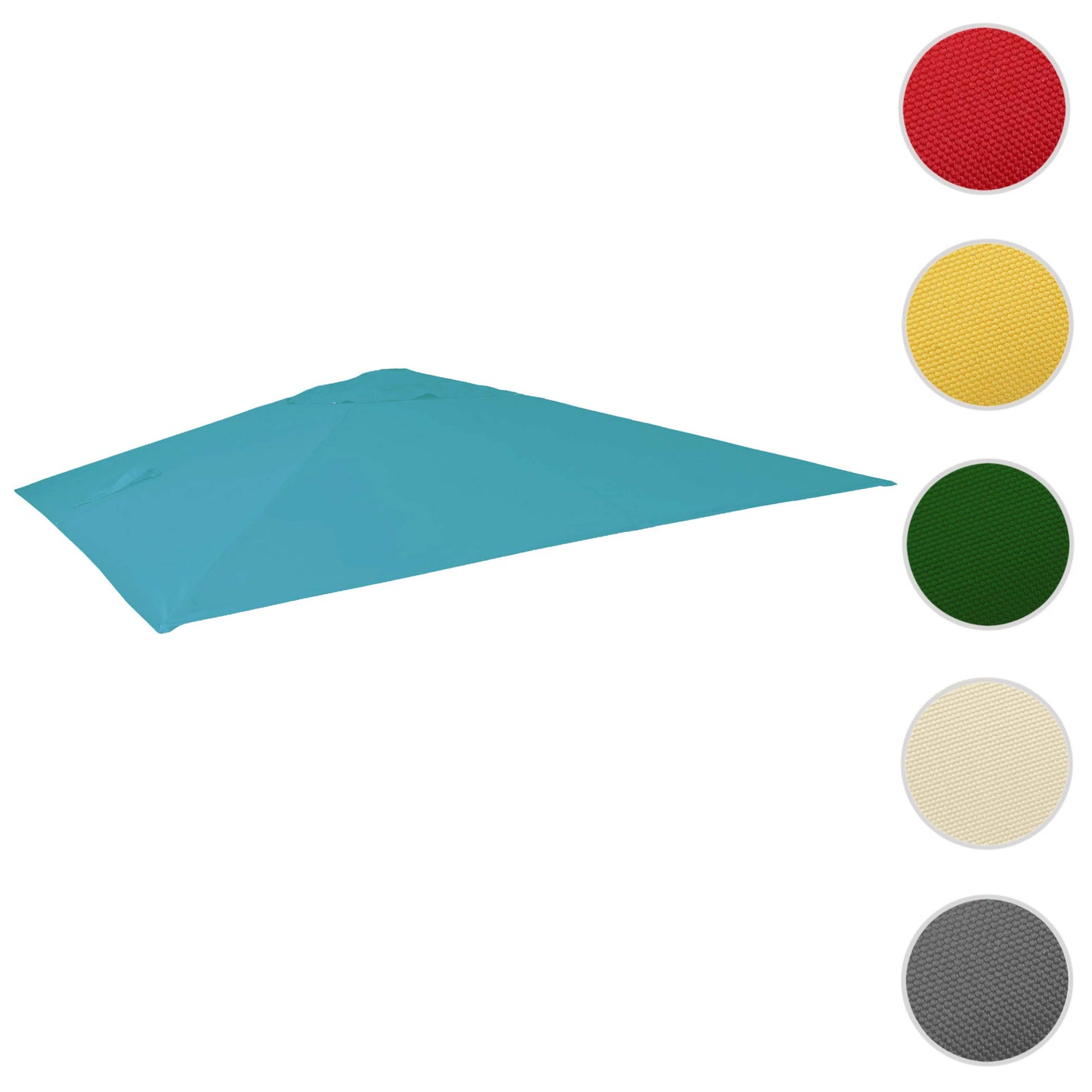 Cosmo Casa - Vervanghoes voor Luxe Zweefparasol - 3x3m (+4,24m) - Polyester - Turkoois