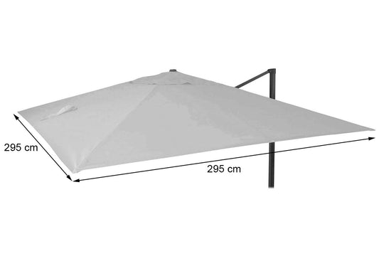 Cosmo Casa - Vervangingshoes luxe zweefparasol - Parasolhoes - Polyester - Paars-violet - 3 x 3 m