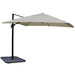 Cosmo Casa - Horeca Zweefparasol - 3x3m (+4,24m) - Polyester en Aluminium/Staal - Crèmegrijs - Met Standaard