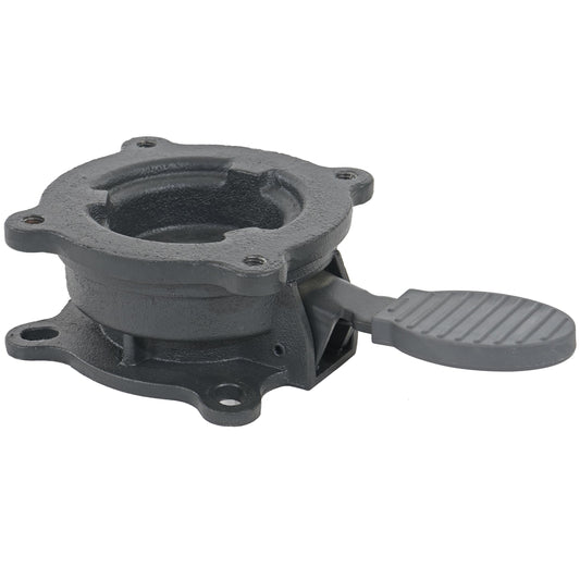 Cosmo Casa - Horeca Zweefparasol - Met Volant - Polyester - Aluminium/Staal - 3x3m - Crémegrijs - Met Draaibare Standaard