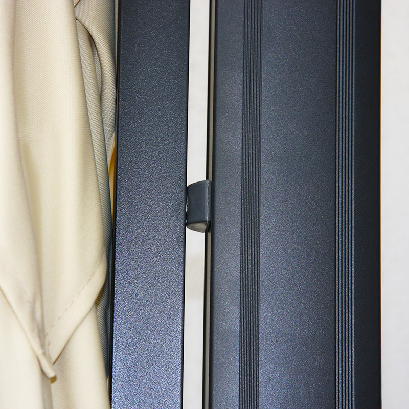 Cosmo Casa - Horeca Zweefparasol - Polyester & Aluminium - Crèmegrijs - 3×3 m - Draaibaar