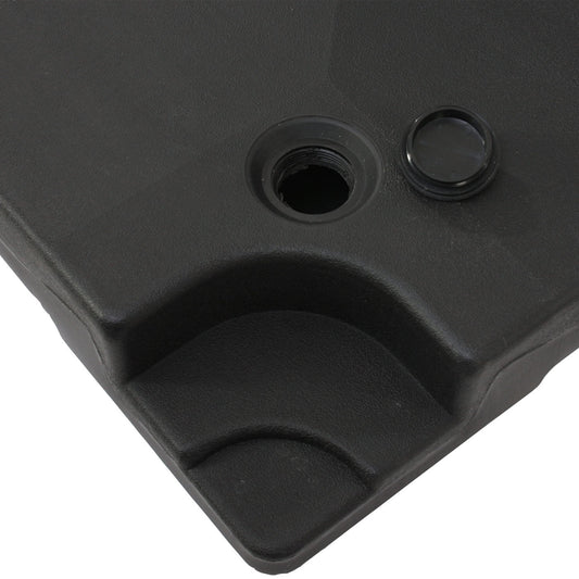 Cosmo Casa - Horeca Zweefparasol - Met Standaard - Polyester & Aluminium - Crèmegrijs - 3×4 m