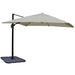 Cosmo Casa - Horeca Zweefparasol - Met Standaard - Polyester & Aluminium - Crèmegrijs - 3×4 m