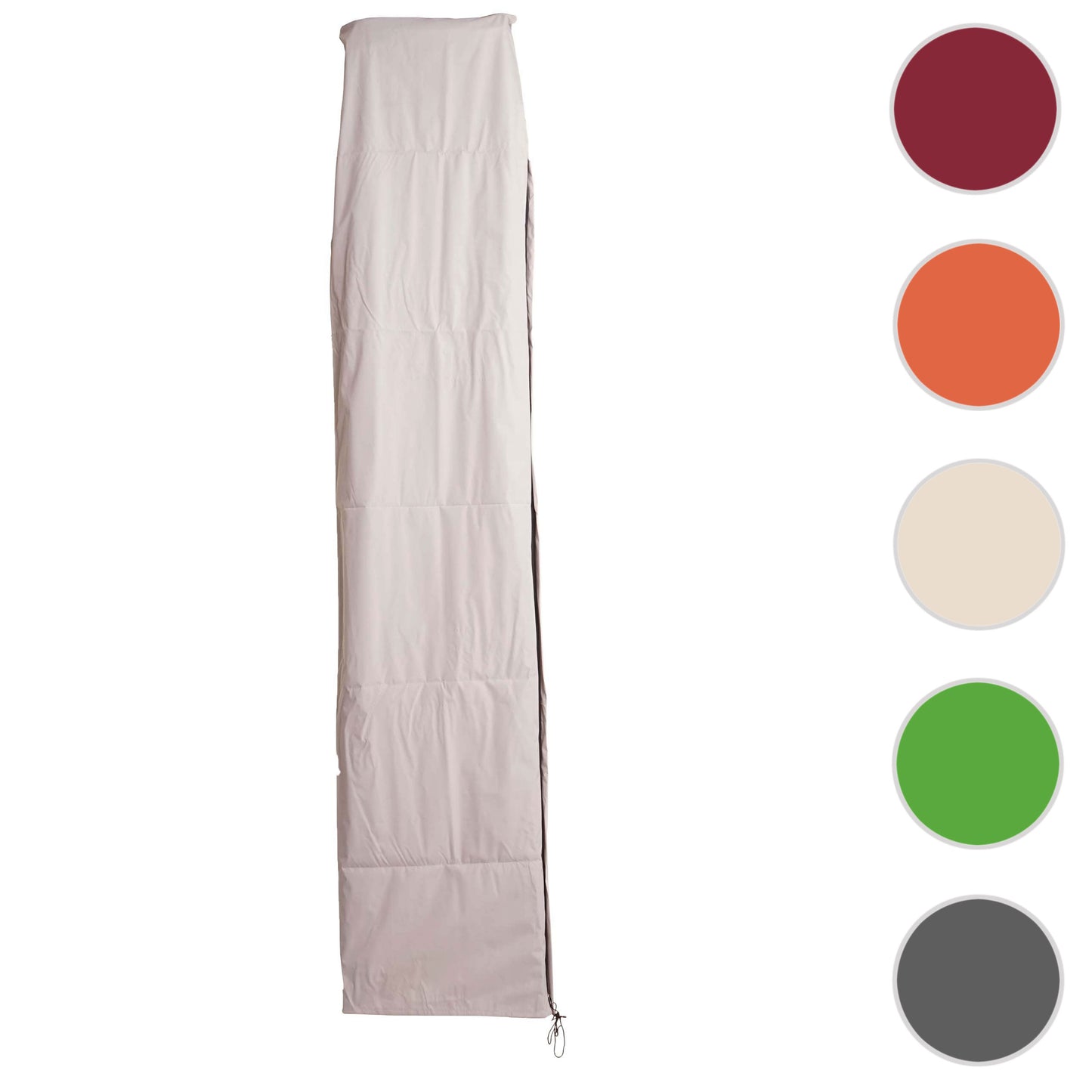 Cosmo Casa - Beschermhoes voor Zweefparasols tot 3x3m - Met Ritssluiting - Crèmegrijs