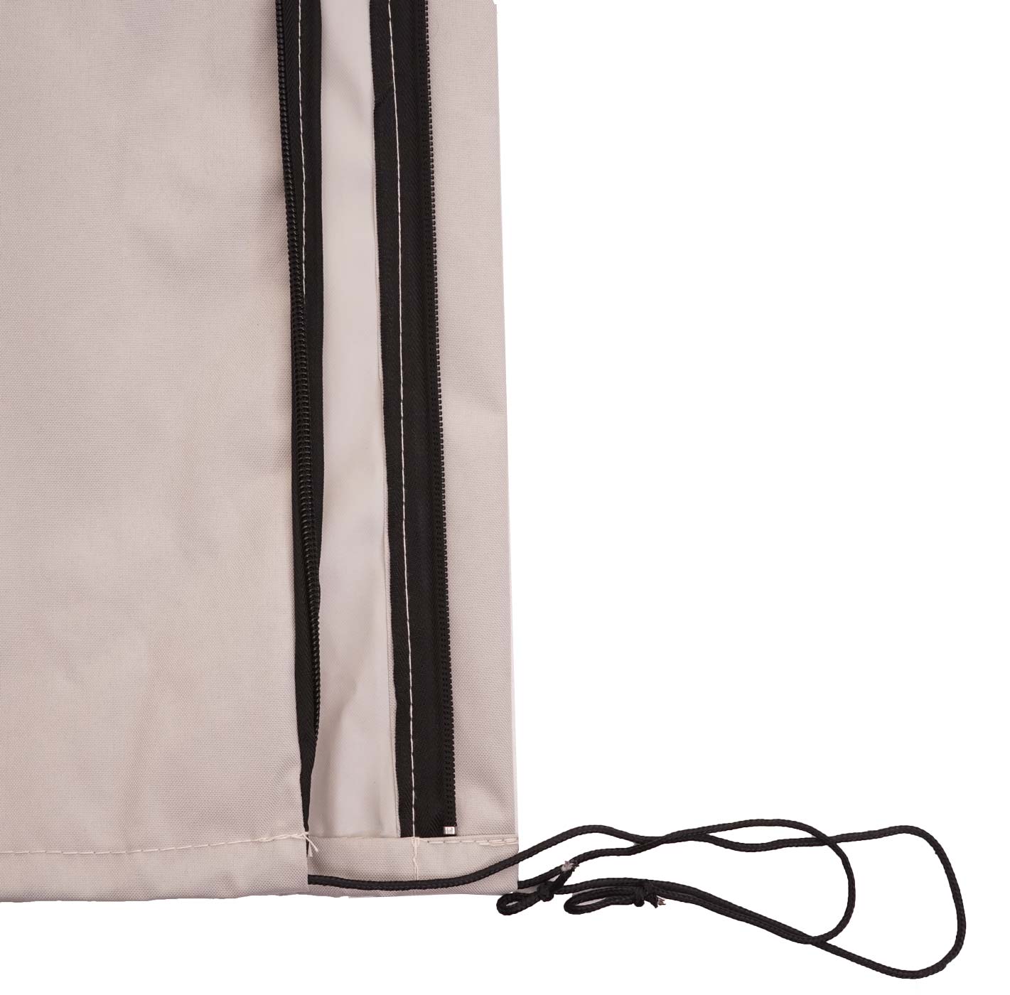 Cosmo Casa - Beschermhoes voor Zweefparasols tot 4m - Met Ritssluiting - Crèmegrijs