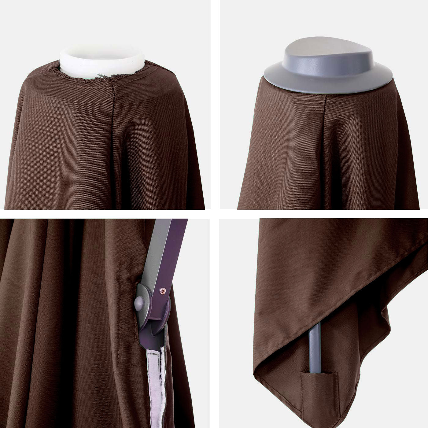 Cosmo Casa - Vervanghoes voor Luxe Zweefparasol - Tot 4,95m - Polyester - Bruin