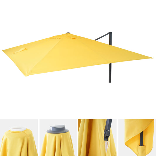 Cosmo Casa - Vervanghoes voor Luxe Zweefparasol - Tot 4,95m - Polyester - Geel