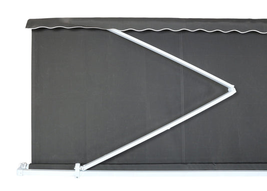Cosmo Casa - Aluminium zonnescherm - Knikarm zonnescherm zonwering - 2,5x2m - Polyester antraciet