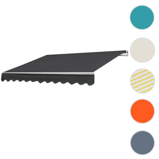 Cosmo Casa - Aluminium zonnescherm - Knikarm zonnescherm zonwering - 2,5x2m - Polyester antraciet