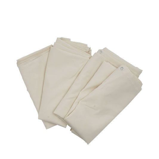 Cosmo Casa - Set van 4 zijwanden Pergola Cadiz - Vervangende zijwand prieel - 4x4m - Polyester crème