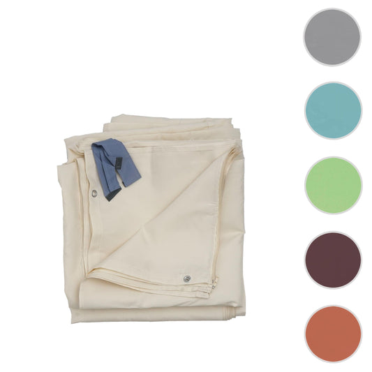 Cosmo Casa - Set van 4 zijwanden Pergola Cadiz - Vervangende zijwand prieel - 4x4m - Polyester crème