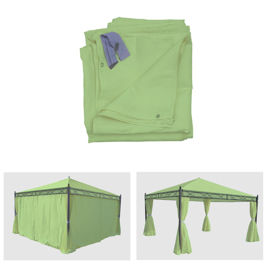 Cosmo Casa - Set van 4 zijwanden Pergola Cadiz - Vervangende zijwand prieel - 4x4m - Polyester groen