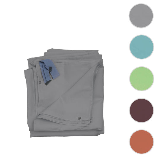 Cosmo Casa - Set van 4 Zijwanden voor Pergola Cadiz - Vervangende Paviljoenwand - 4x4m - Polyester - Lichtgrijs