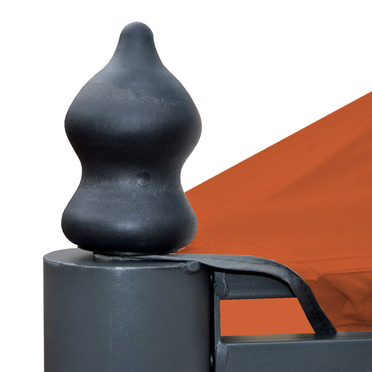 Cosmo Casa - Pergola Cadiz - Tuinpaviljoen - Stabiel 7cm Frame met Zijwand - 4x4m - Terracottabruin