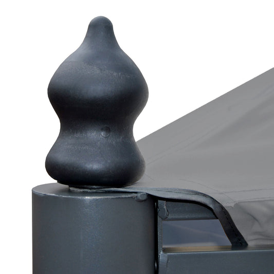 Cosmo Casa - Pergola Cadiz - Tuinpaviljoen - Stabiel 7cm Frame met Zijwand - 4x4m - Lichtgrijs