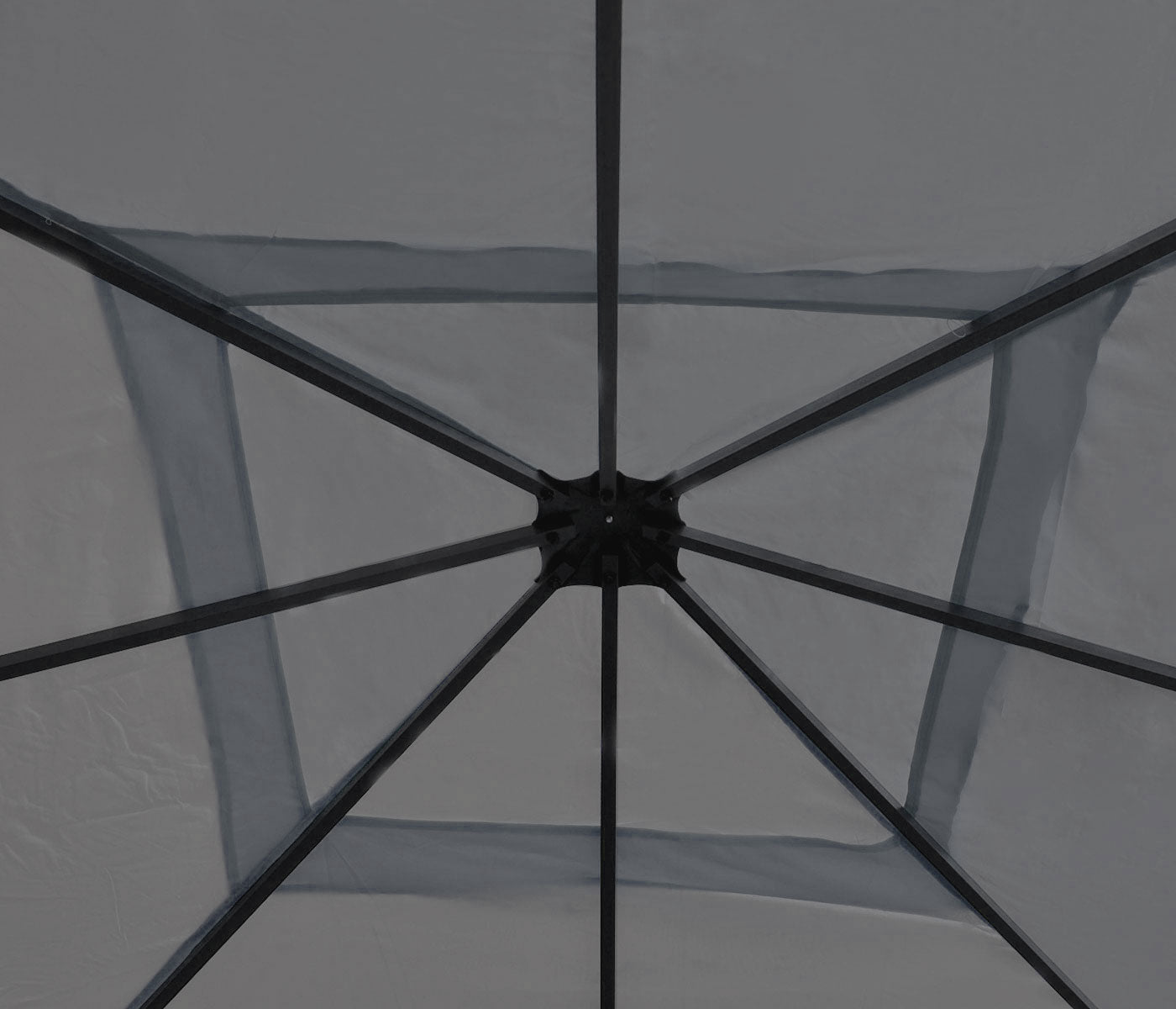 Cosmo Casa - Pergola Cadiz - Tuinpaviljoen - Stabiel 7cm Frame met Zijwand - 4x4m - Lichtgrijs