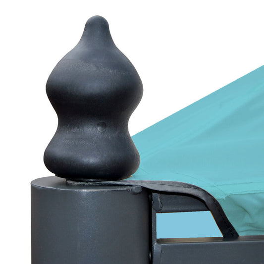 Cosmo Casa - Pergola Cadiz - Tuinpaviljoen - Stabiel 7cm Frame met Zijwand - 4x4m - Turkoois