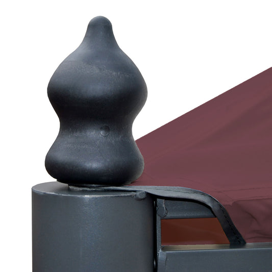 Cosmo Casa - Pergola Cadiz - Tuinpaviljoen - Stabiel 7cm Frame met Zijwand - 4x4m - Roodbruin