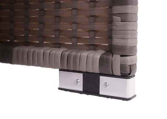 Cosmo Casa - Poly Rattan Set - Balkon/Tuin Loungeset Bank - Grijs Frame - Zwarte Kussens