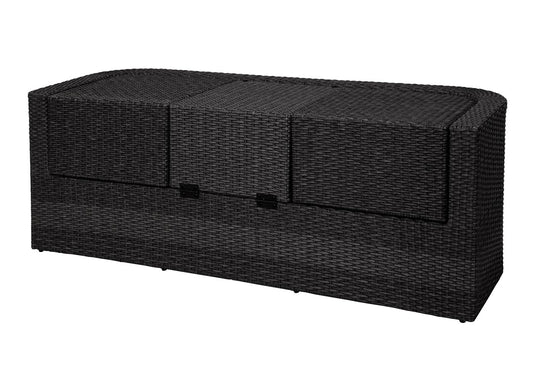 Cosmo Casa - Loungeset - Zonne-eiland met Kussens - Polyrotan - Antraciet Donkergrijs