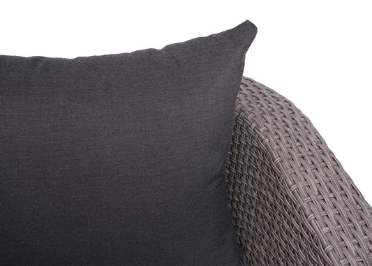 Cosmo Casa - Loungeset - Zonne-eiland met Kussens - Polyrotan - Grijs Antraciet