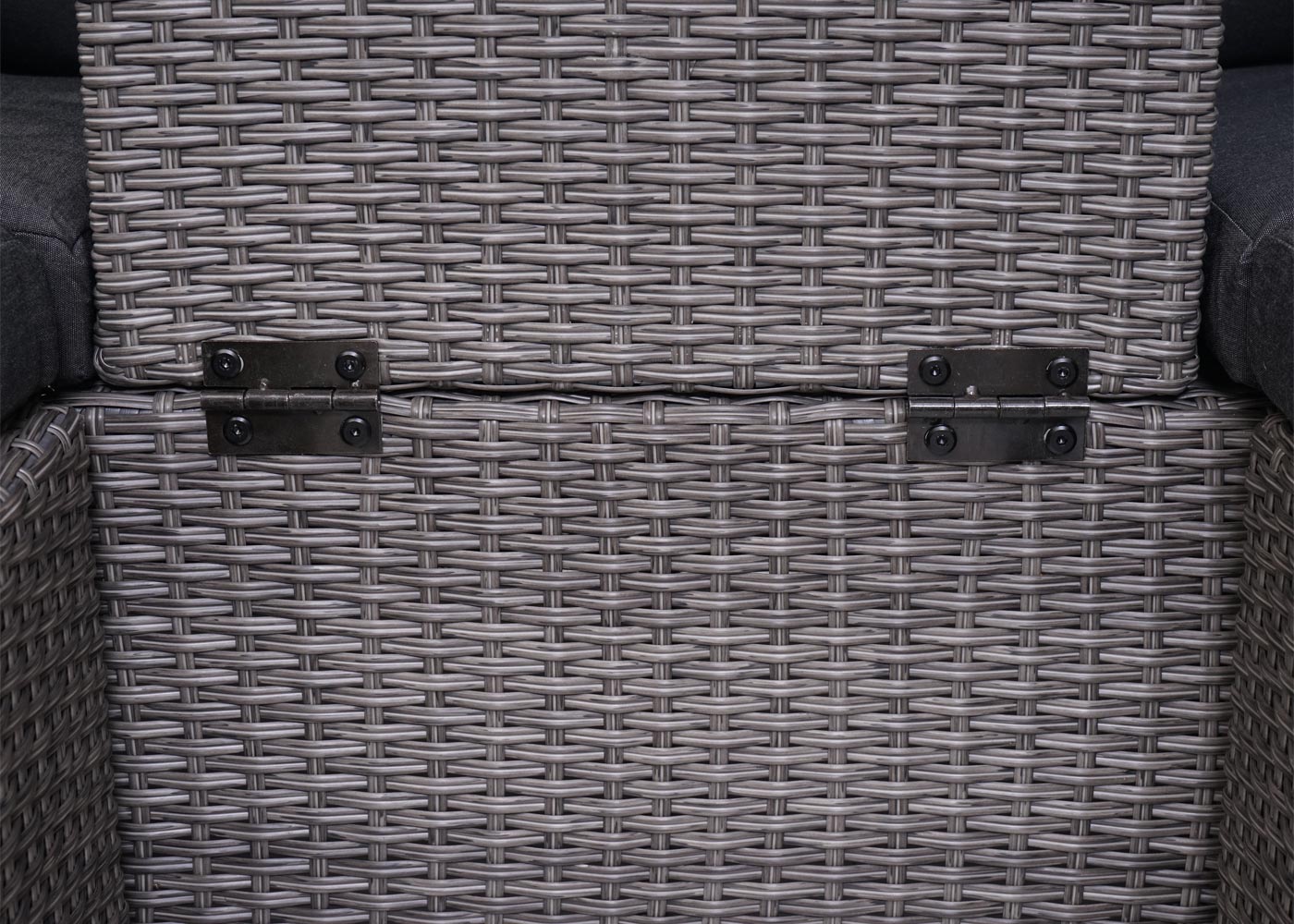 Cosmo Casa - Loungeset - Zonne-eiland met Kussens - Polyrotan - Grijs Antraciet