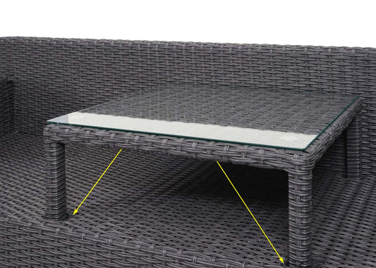 Cosmo Casa - Polyrotan Set - Tuin Loungeset - Zitgroep - Gesponnen Poly Halfrond Rotan - Grijs met Antraciet Kussens