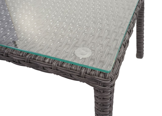 Cosmo Casa - Polyrotan Set - Tuin Loungeset - Zitgroep - Gesponnen Poly Halfrond Rotan - Grijs met Antraciet Kussens