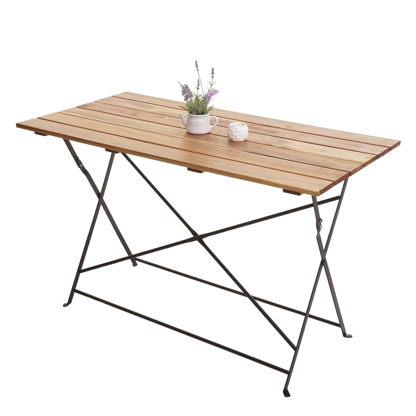 Cosmo Casa - Biertuintafel - Opvouwbare tuintafel - Horecakwaliteit acacia - 120x60cm - Natuurlijke kleur