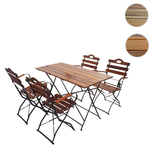 Cosmo Casa - Biertuinset - Klapbaar - Acacia - Bruin