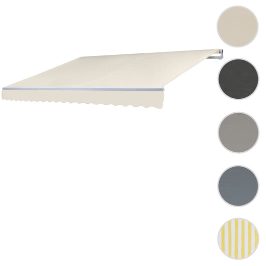 Cosmo Casa - Vervangende hoes luifel - Knikarm luifel - Zonwering - 4,5x3m - Polyester crème