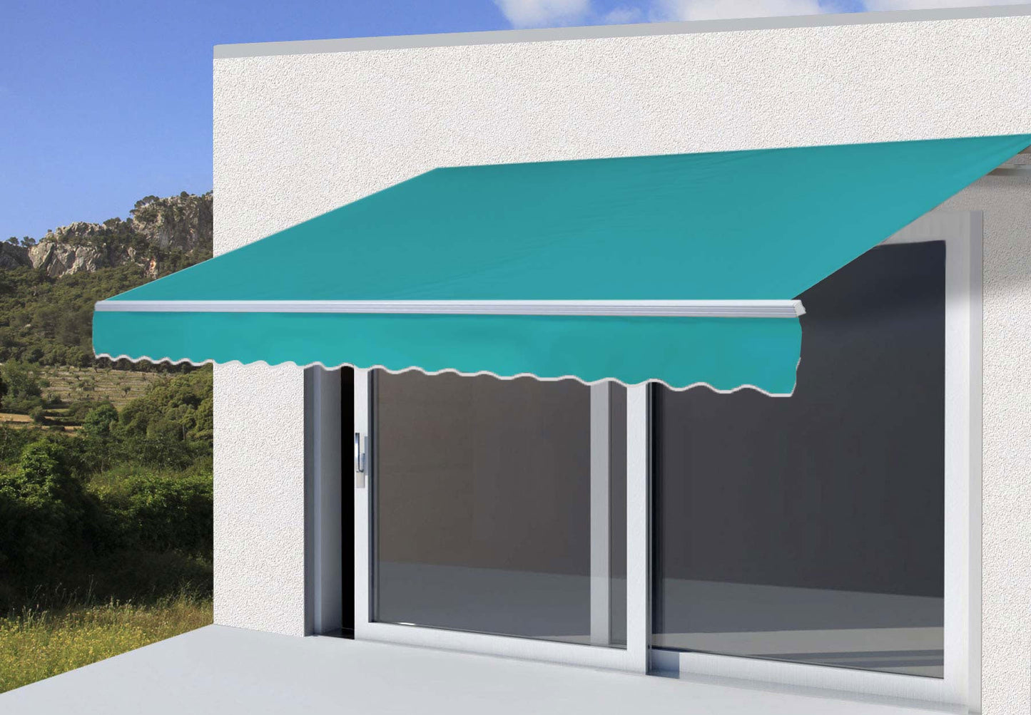 Cosmo Casa - Luifelhoes - Polyester - Turquoise - 4,5×3 m