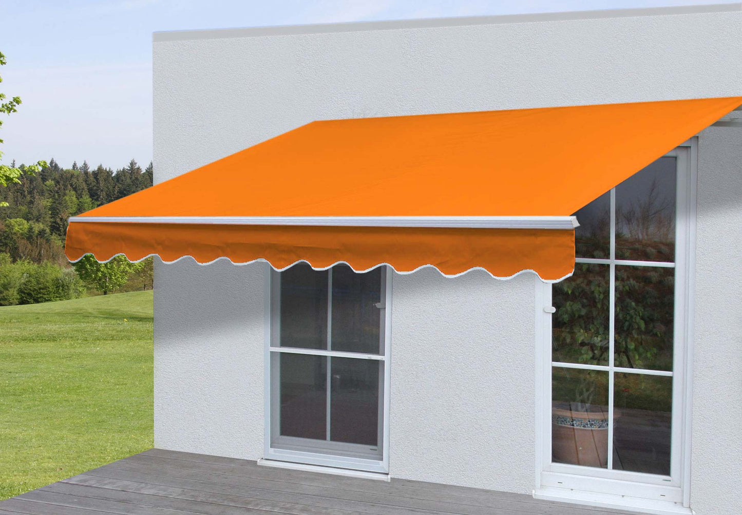Cosmo Casa - Vervangende hoes luifel - Knikarm luifel - Zonwering - 5x3m - Polyester terracotta