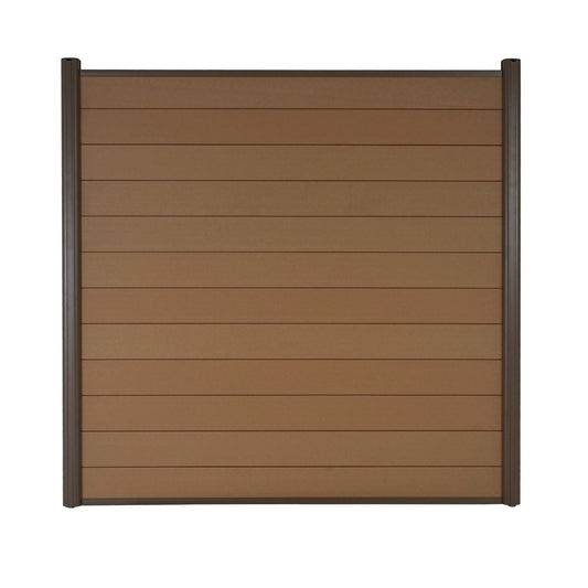 Cosmo Casa - Privacyscherm Sarthe - Windscherm met palen - Aluminium - Teak - Basiselement 1,90 m