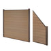 Cosmo Casa - Privacyscherm - Set 2 schuin - Aluminium & WPC - Teak - 2,82 m