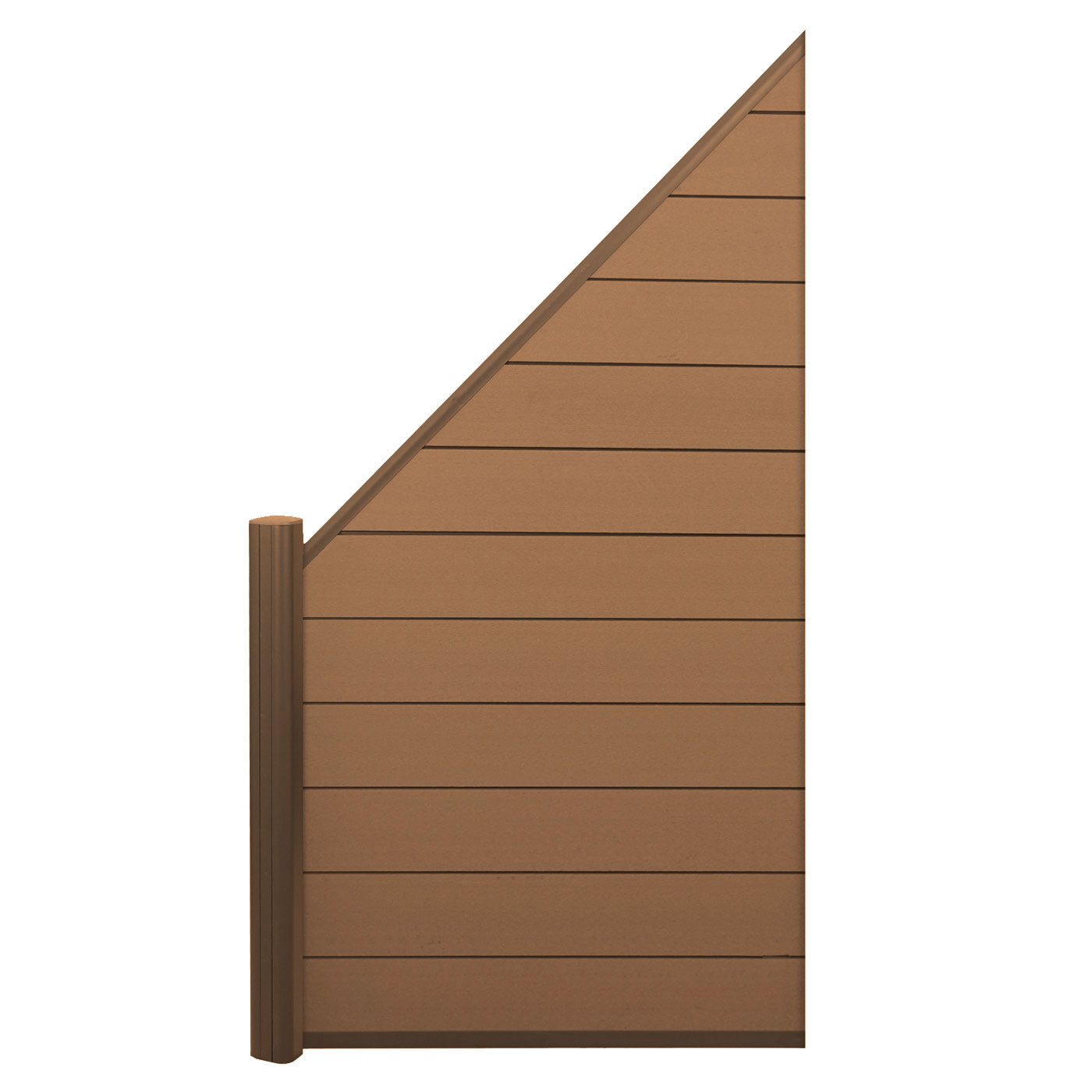 Cosmo Casa - Privacyscherm - Set 2 schuin - Aluminium & WPC - Teak - 2,82 m