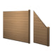 Cosmo Casa - Privacyscherm - Set 2 schuin - WPC & Aluminium - Teak - 2,91 m